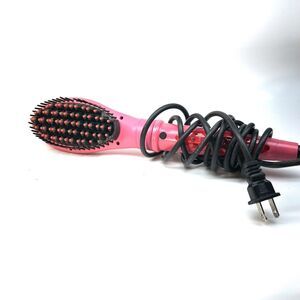 Royale Ceramic Cool Vibes Hairbrush Multipurpose Styling Tool Pink Straighten